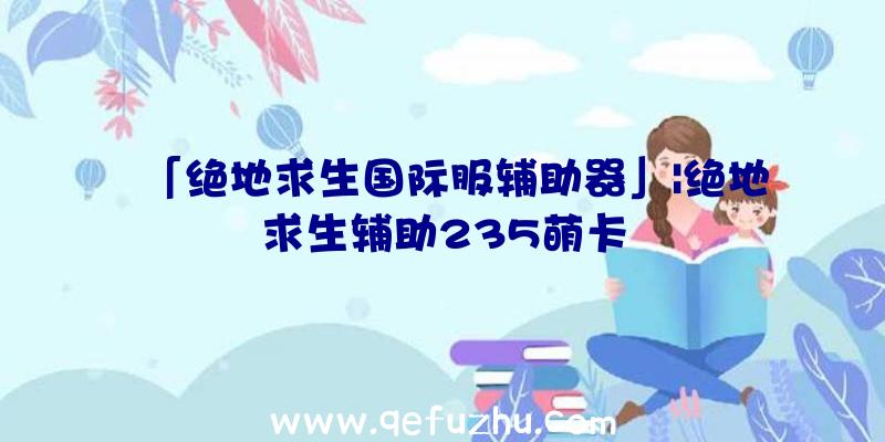 「绝地求生国际服辅助器」|绝地求生辅助235萌卡